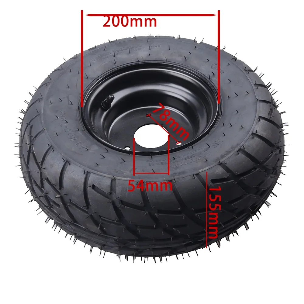 

"7" ATV Sand Tires with Wheels - Universal Vacuum Beach Tires for 4-Wheel Off-Road Vehicles & Dirt Bikes (150-250cc)
