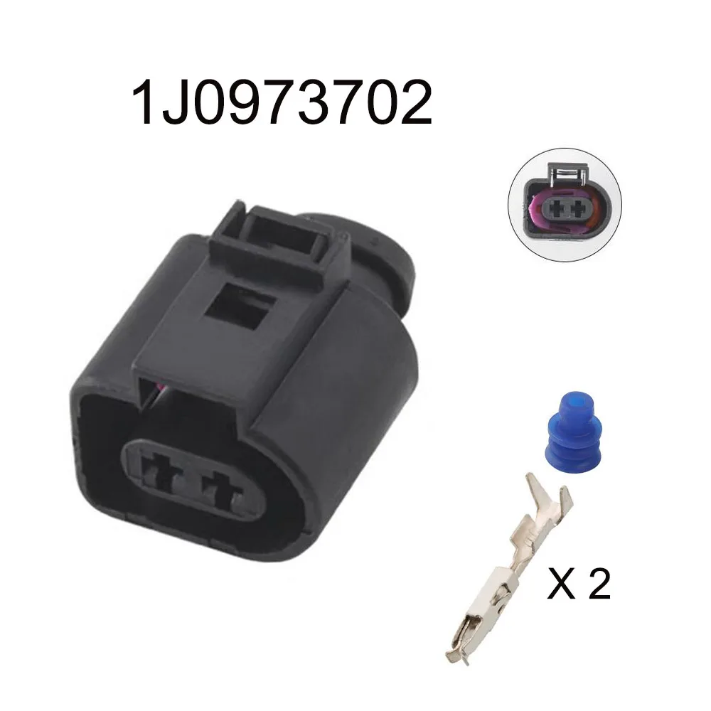 Imagem -03 - Conector de Cabo Impermeável Auto Wire Plugue Automotivo Soquete Masculino Família Inclui Terminal Seal Pin 100conjunto 1j0973802 1j0973702