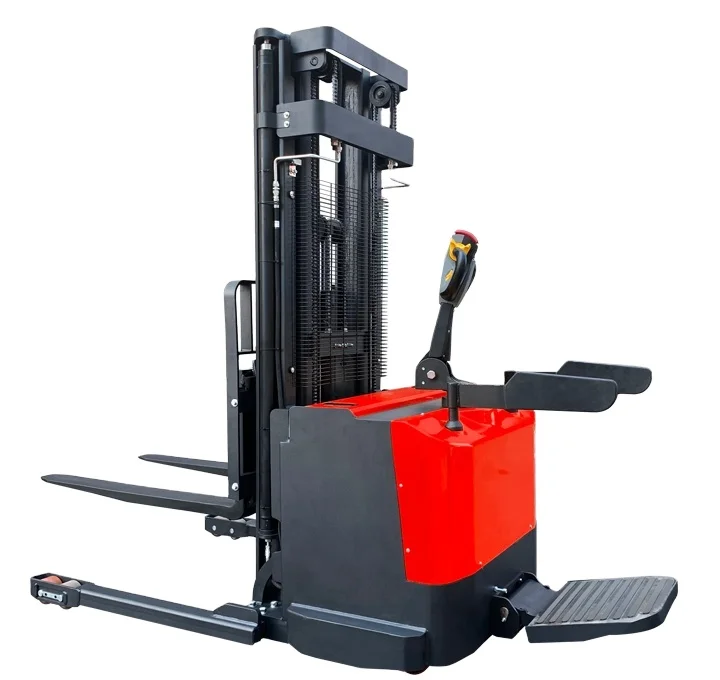 Straddle Battery Operated Economic Electric Pallet Stacker with Wide Leg
