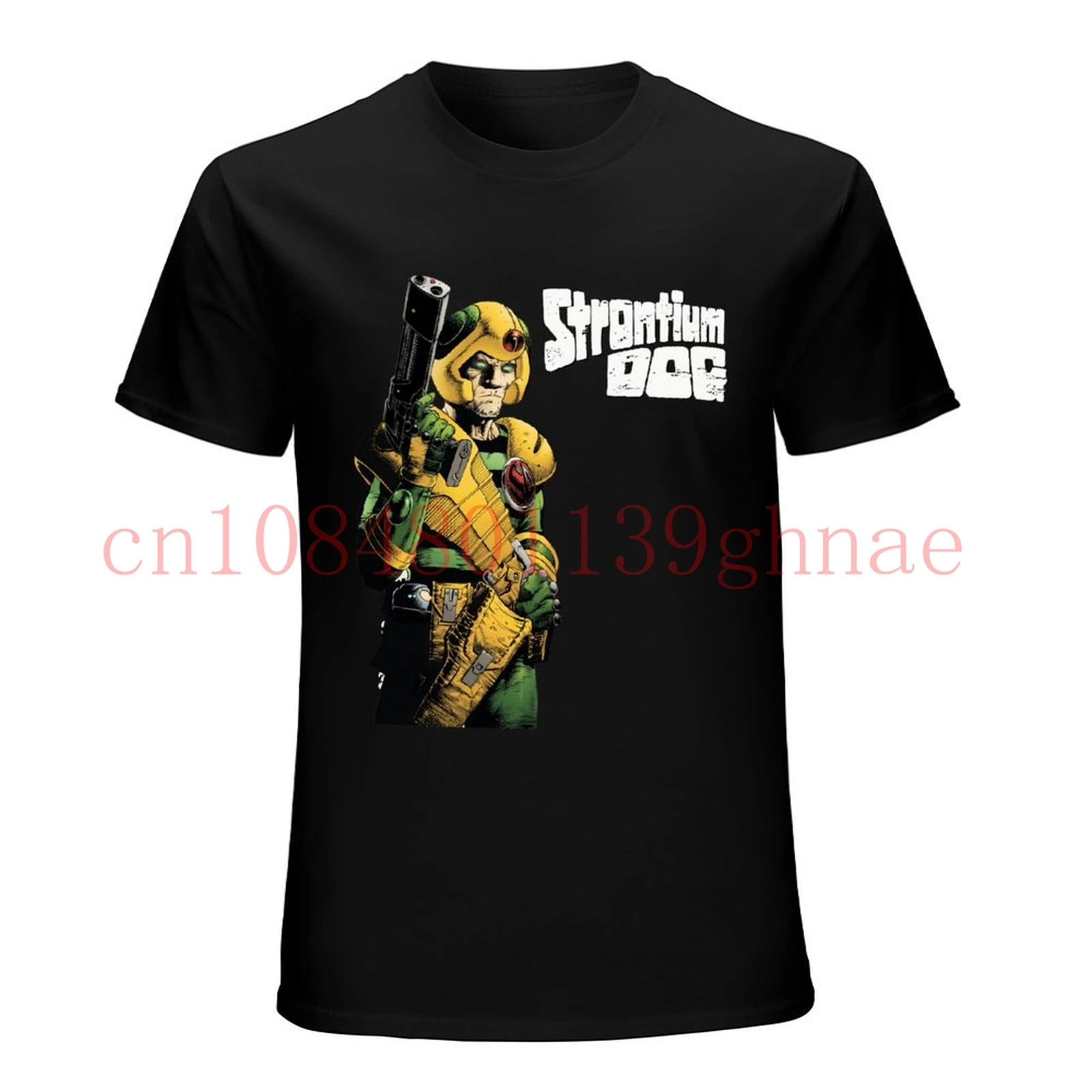 Fashion Personality Pattern Cotton Men's T-shirt Strontium Dog Gun T-Shirt Men's Funny Cool T-shirt