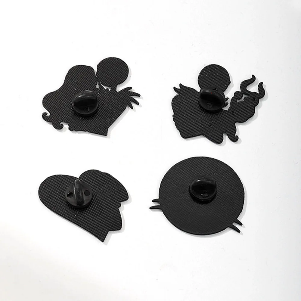 4-12 Stück Horrorfilm-Skelett-Joker-Jungen-Emaille-Pins, Cartoon-Mörder-Charaktere, Brosche, modisches Reversabzeichen, Rucksäcke, Schmuck, Geschenk – Detail 10
