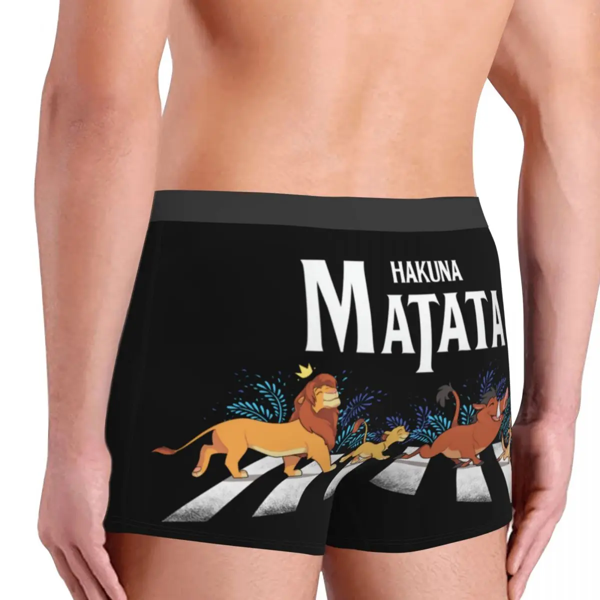 Custom Hakuna Matata Cartoon Fan Boxers Shorts Panties Male Underpants Stretch Funny Animal Film The Lion King Briefs Underwear