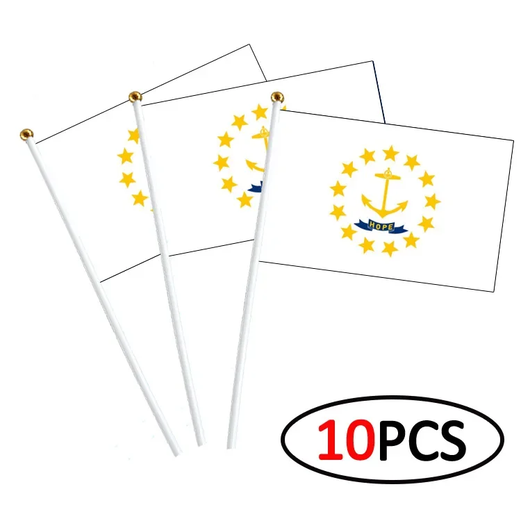 

10/40Pcs Rhode Island State Flag Hand Held Pride Flags - Ideal for Sports Events and Festivals Wholesale of American state flags