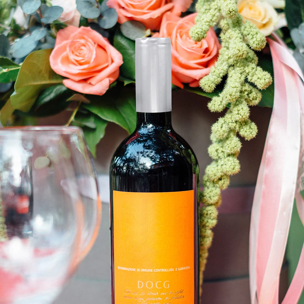 

200Pcs Wine Bottle Heat Shrink Caps Thickened Plastic Sealing Cover Easy Open Tear Off Tab Professional Bar Accessories