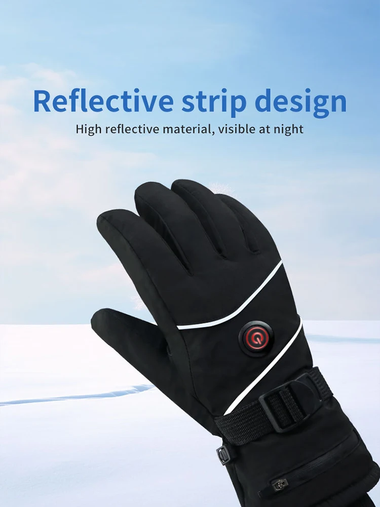 DC-Stecker, elektrisch beheizter Handwärmer, beheizte Handschuhe, beheizte Motorradhandschuhe, Touchscreen-Heizung, Thermohandschuhe für Damen und Herren