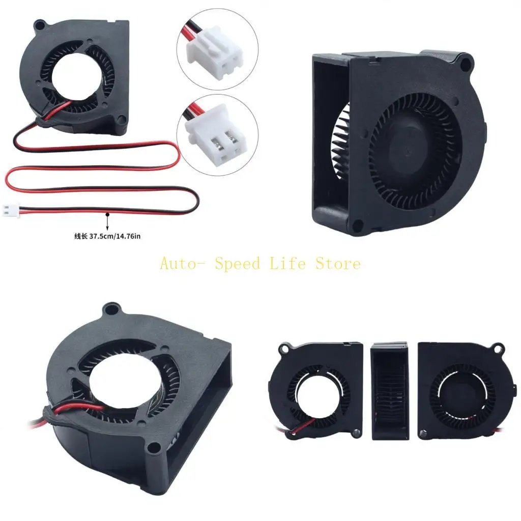 

02DA Printer Replacement Print Cooling Fan 50x50x20mm 24V Brushless Fan Hotend Extruder Radiator Sleeve Double Bearing