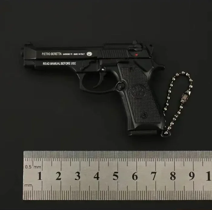 1:3 92f ミニピストルモデルキーホルダー 1911 取り外し可能な合金偽銃コレクションバッグペンダント子供大人のおもちゃギフト