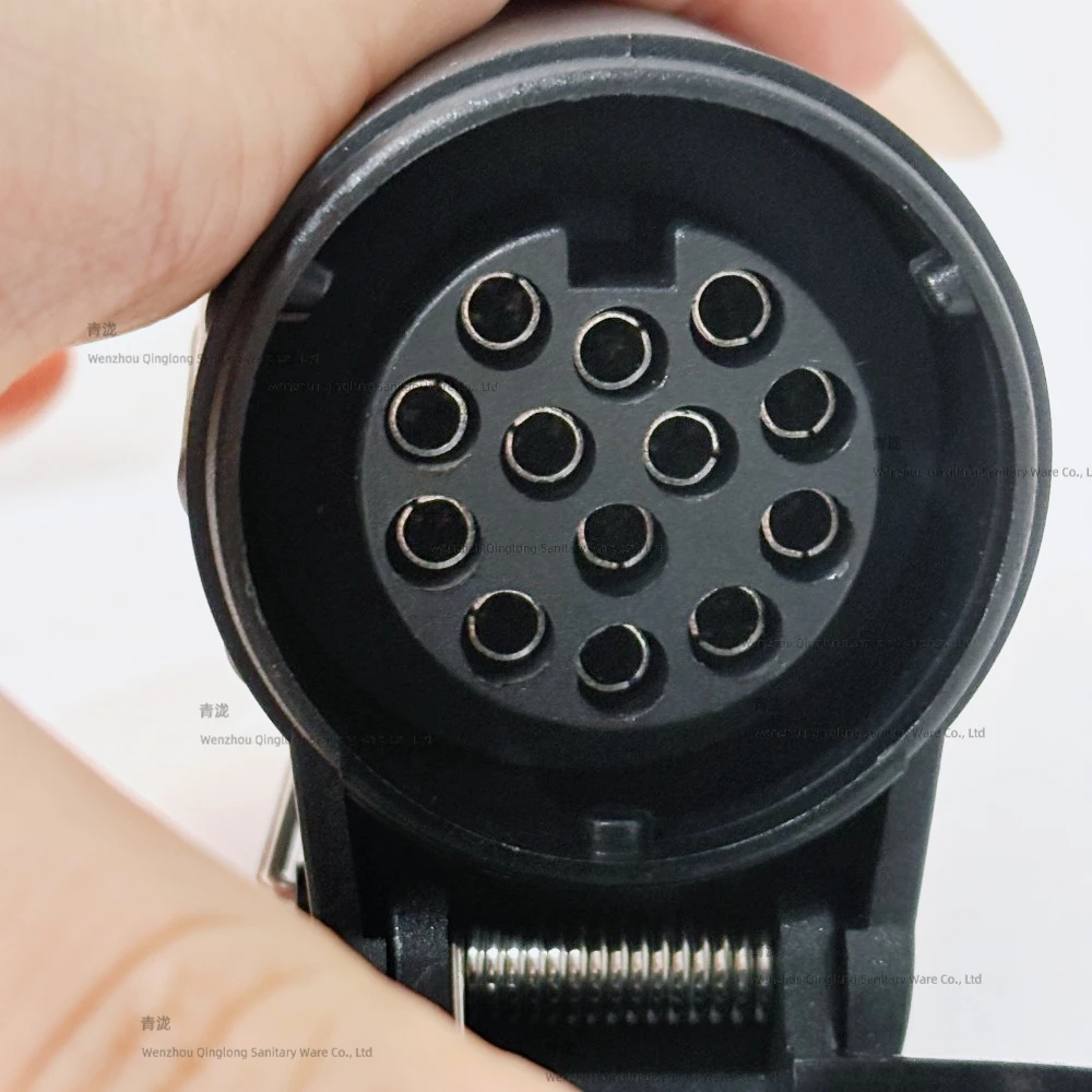 

Преобразователь света прицепа США, 7-контактная розетка с лезвием в европейский 13-контактный адаптер с круглым штекером, адаптер цепи стоп-сигнала