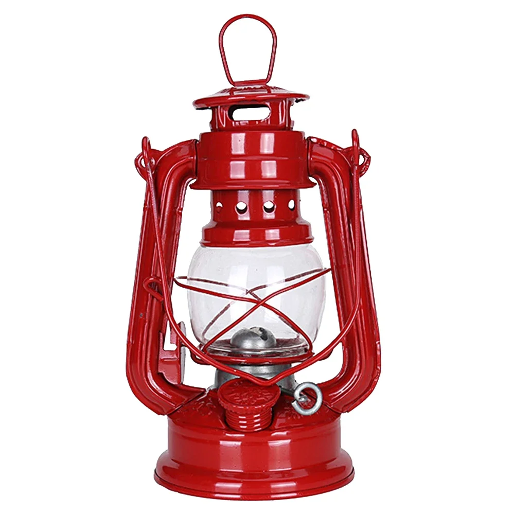 Vintage Hurricane Lantern Metal Kerosene Lantern Fuel Camping Lanterns with Handle for Patio Decoration