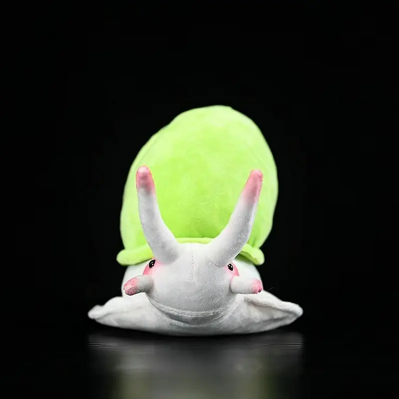 New High Fidelity Plushie Leptopoma nitidum Lifelike Stuffed Anima Cute Green Mountain Snail Plush Toy