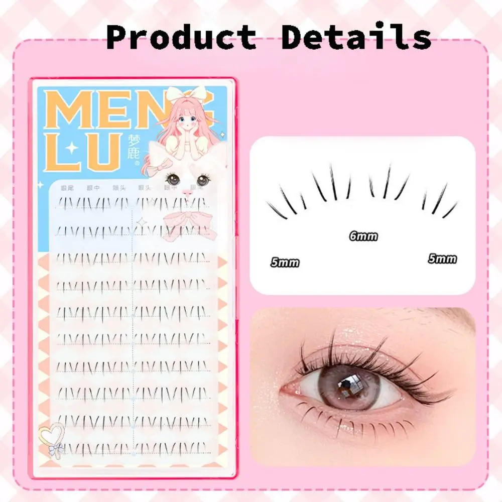 Korean Lower Eyelashes 3D Mink Simulation Fake Lashes Natural Eyelash Extension Cat Claws False Eyelashes Women Girls