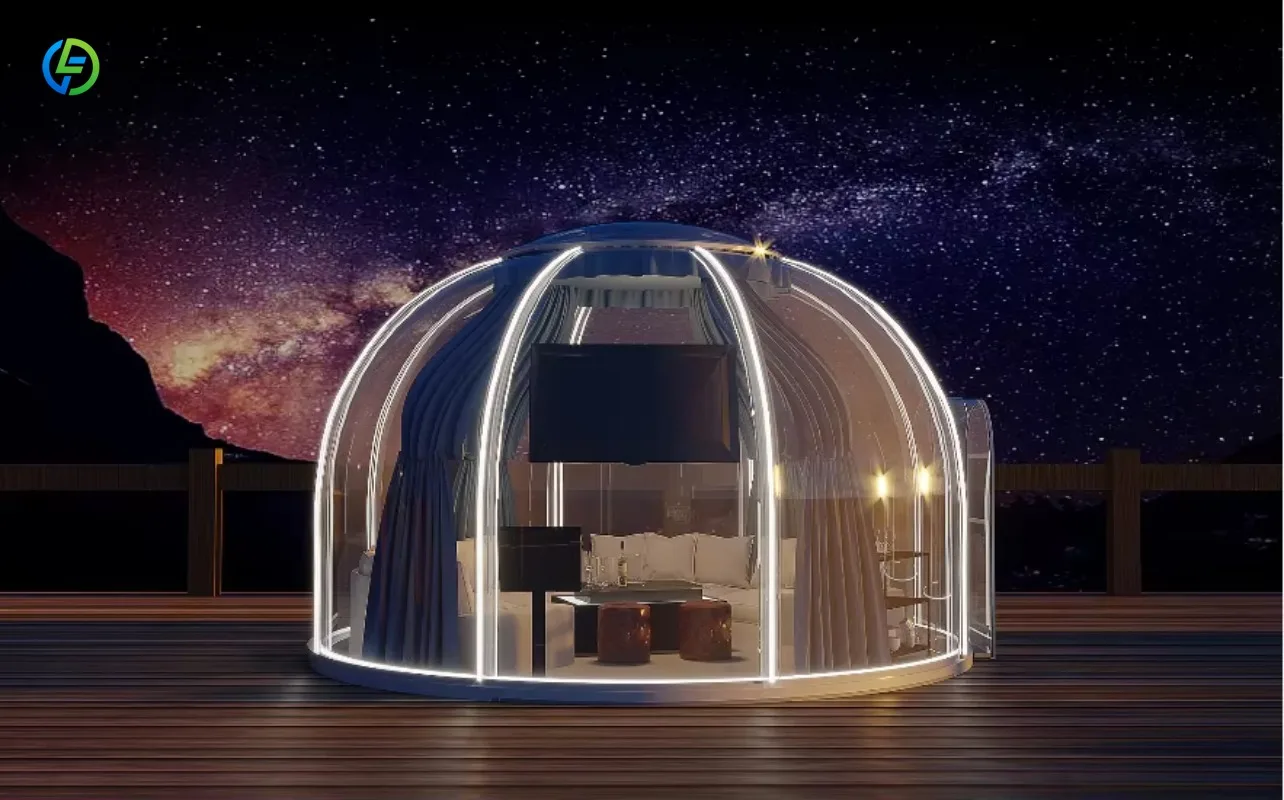 Modular Transparent Dome Prefab House for Glamping Igloo Camping Outdoor Hotel Use Custom