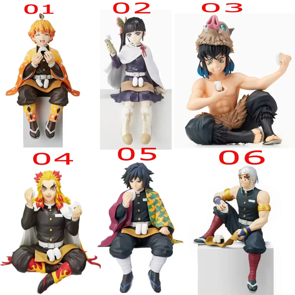 2025Anime Demon Slayer Zit eten Hoge kwaliteit rijstfiguur Alle stijl Tanjiro Nezuko Kyoujurou Tengen Tokitou Muichirou beeldje