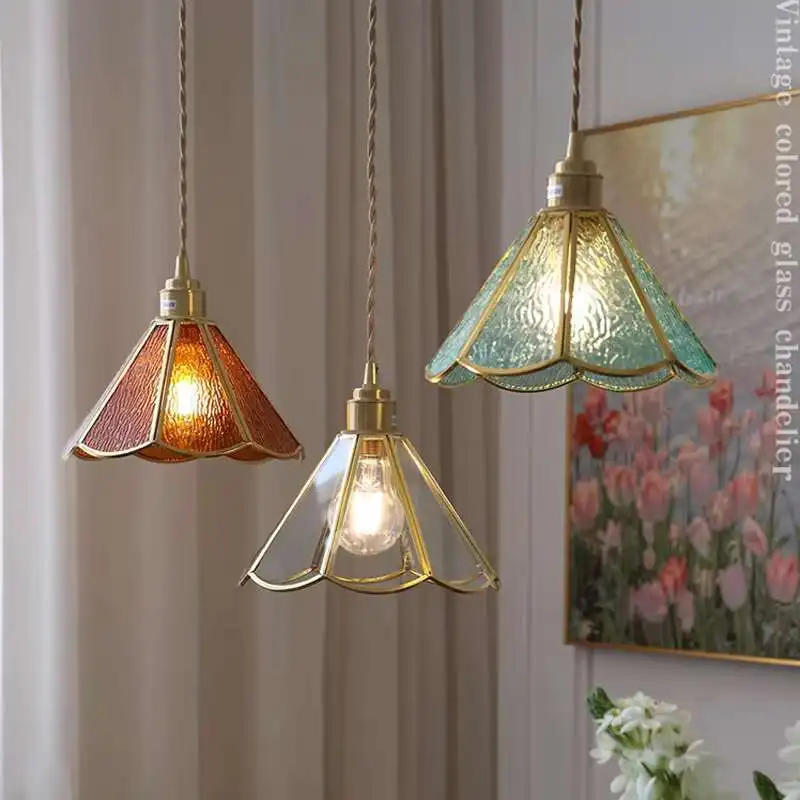 

Vintage Style Brass Small LED Pendant Lamp Window Bedroom Bedside Dining Room Bar Hallway Aisle Lights Indoor Lighting Fixtures