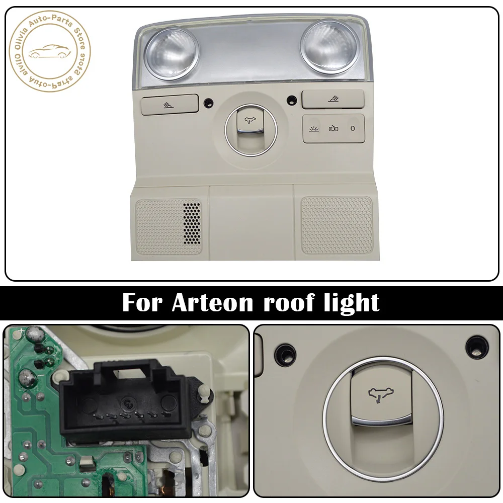 Ceiling light with switch For VW MQB Arteon Interior lighting and reading lights 35D 947 105 A 35D947105A