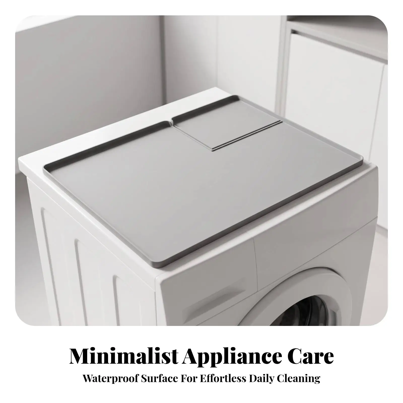 Large Silicone Protector Pad for Dryer Top Raised Edge Spill Guard Mat for Washer and Countertop Workspace