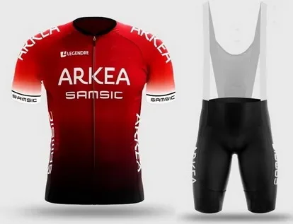 

2020 ARKEA SAMSIC TEAM Red Men's Cycling Jersey Short Sleeve Bicycle Clothing With Bib Shorts Ropa Ciclismo