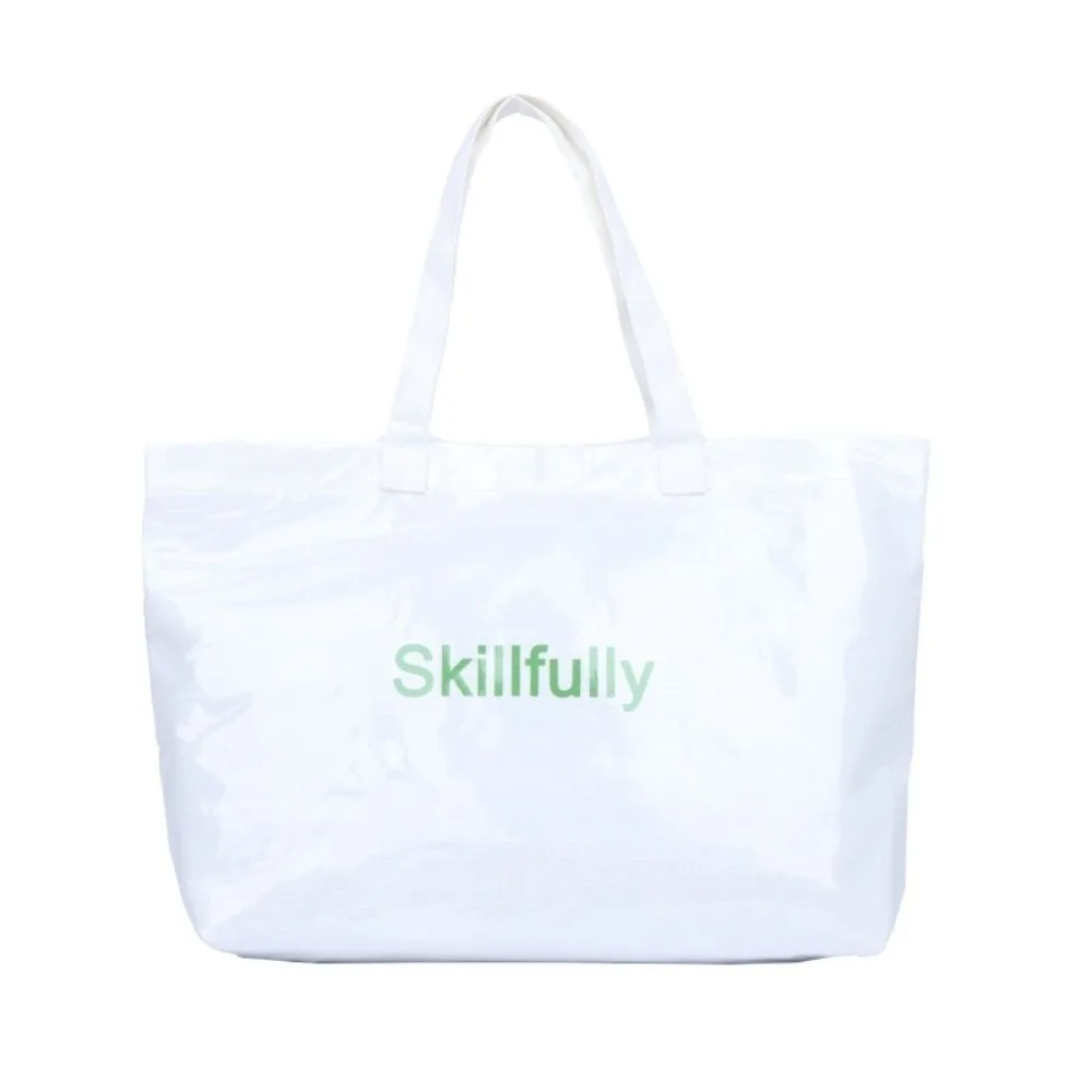 

Cute Large Capacity Transparent Jelly Bag Tote Bag Storage Bag PVC Tote Bag Shoulder Pouch Summer Letter Prints Handbags Outdoor