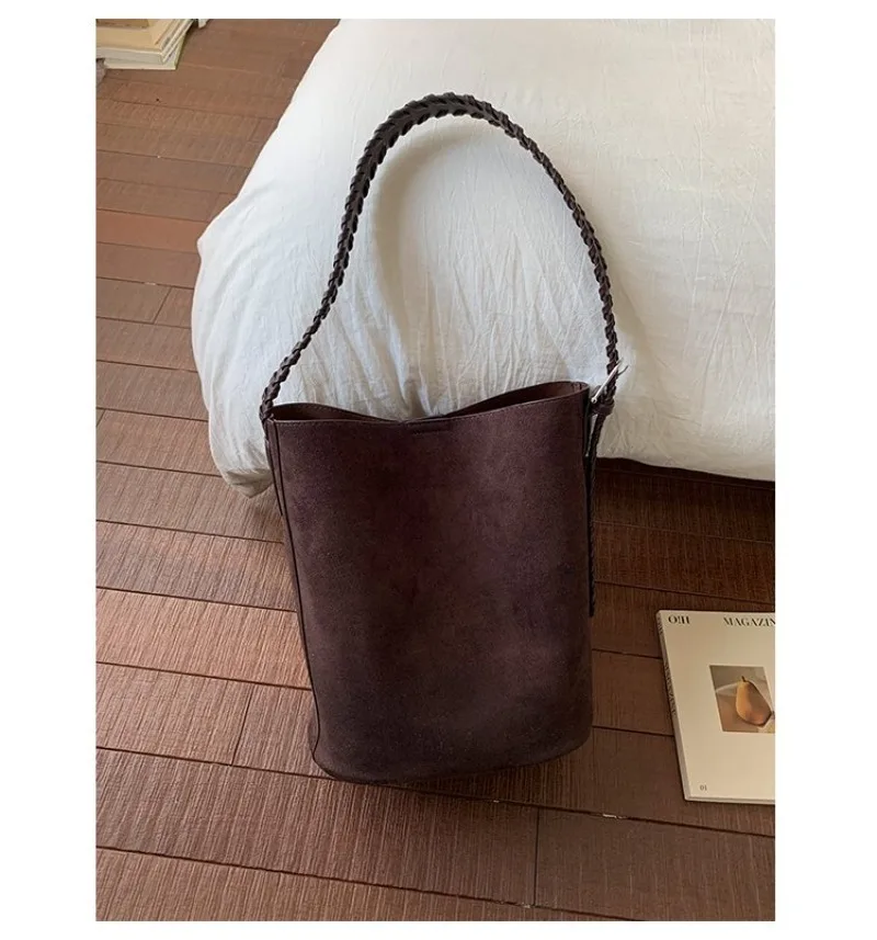 Mehrfarbige Wildleder-Schultertasche mit Verstellbarem Riemen, Lässiger Stil für Tägliches Einkaufen, Verabredungen, Pendeln und Kurzreisen – Detail 28