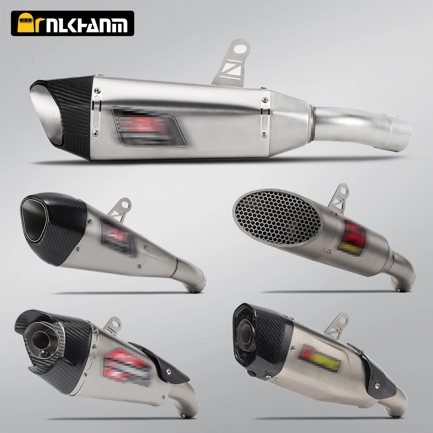 

Motorcycle Exhaust Stainless steel carbon fiber cover Muffler Pipe Escape Moto With DB Killer for ZX4R ZX4RR ZX25R ZX25RR