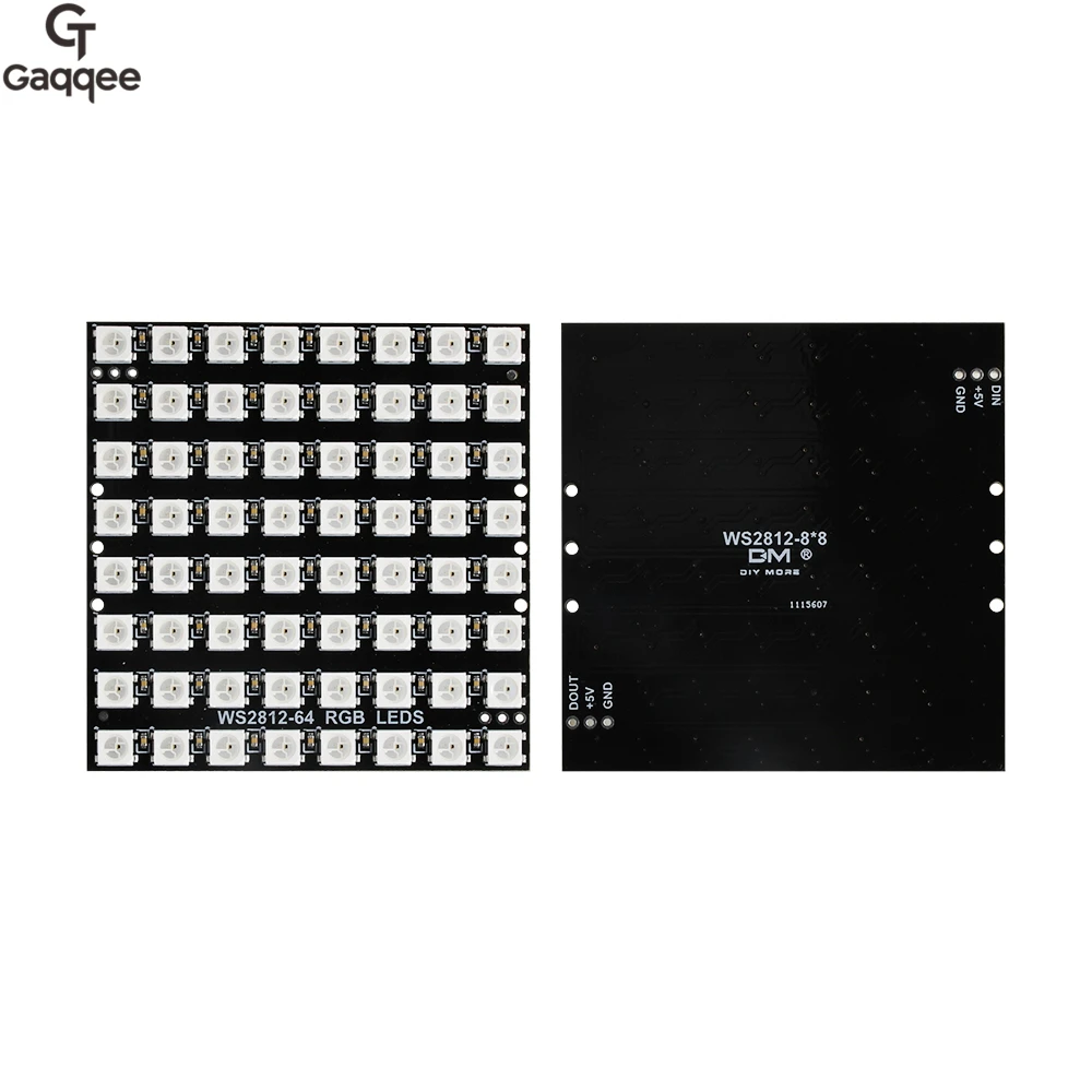 WS2812 LED 5050 RGB 8x8 64-битный светодиодный матричный модуль