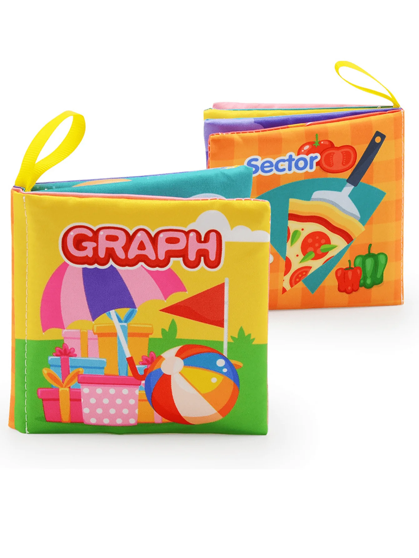 1 ensemble de livres de jouets en tissu doux pour bébé, livre d'apprentissage pour bébé en tissu coloré