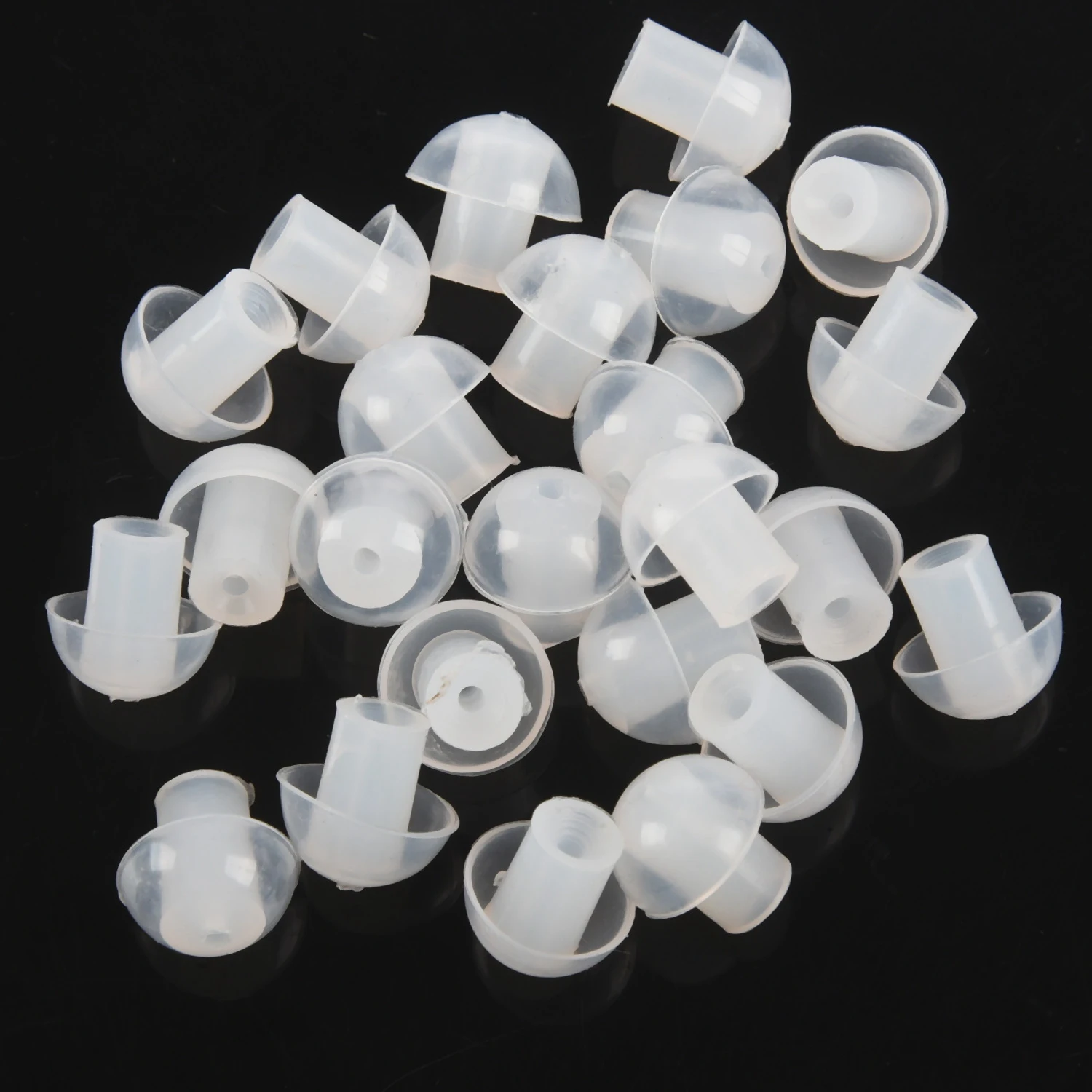 20 buah earbud silikon In-Ear jamur Eartip Ear Bud untuk Radio Earpiece Headset