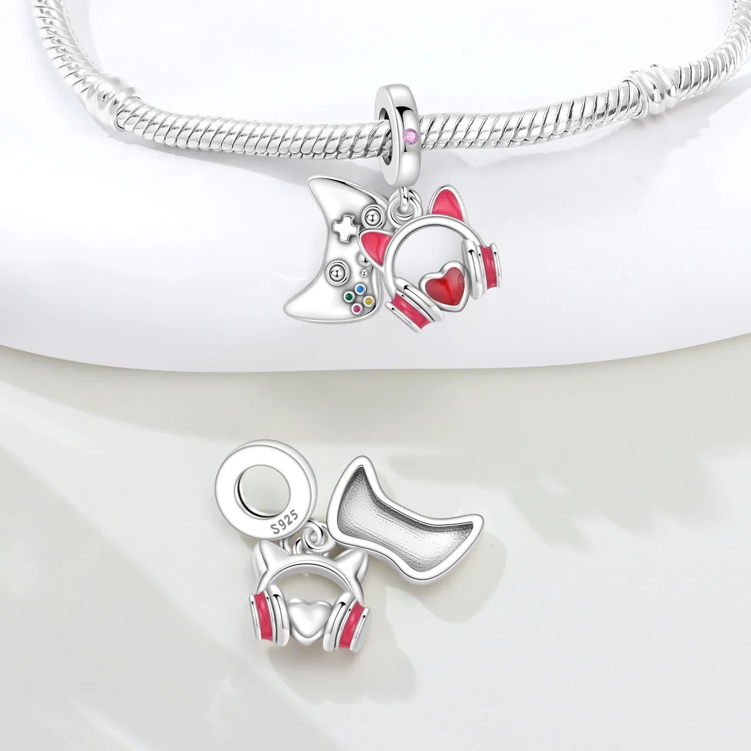 Original 925 Sterling Silber Western Cowboy Anhänger DIY Perlen für Damen Armband Halskette Schmuck Geburtstag Party Mode Geschenke – Detail 13