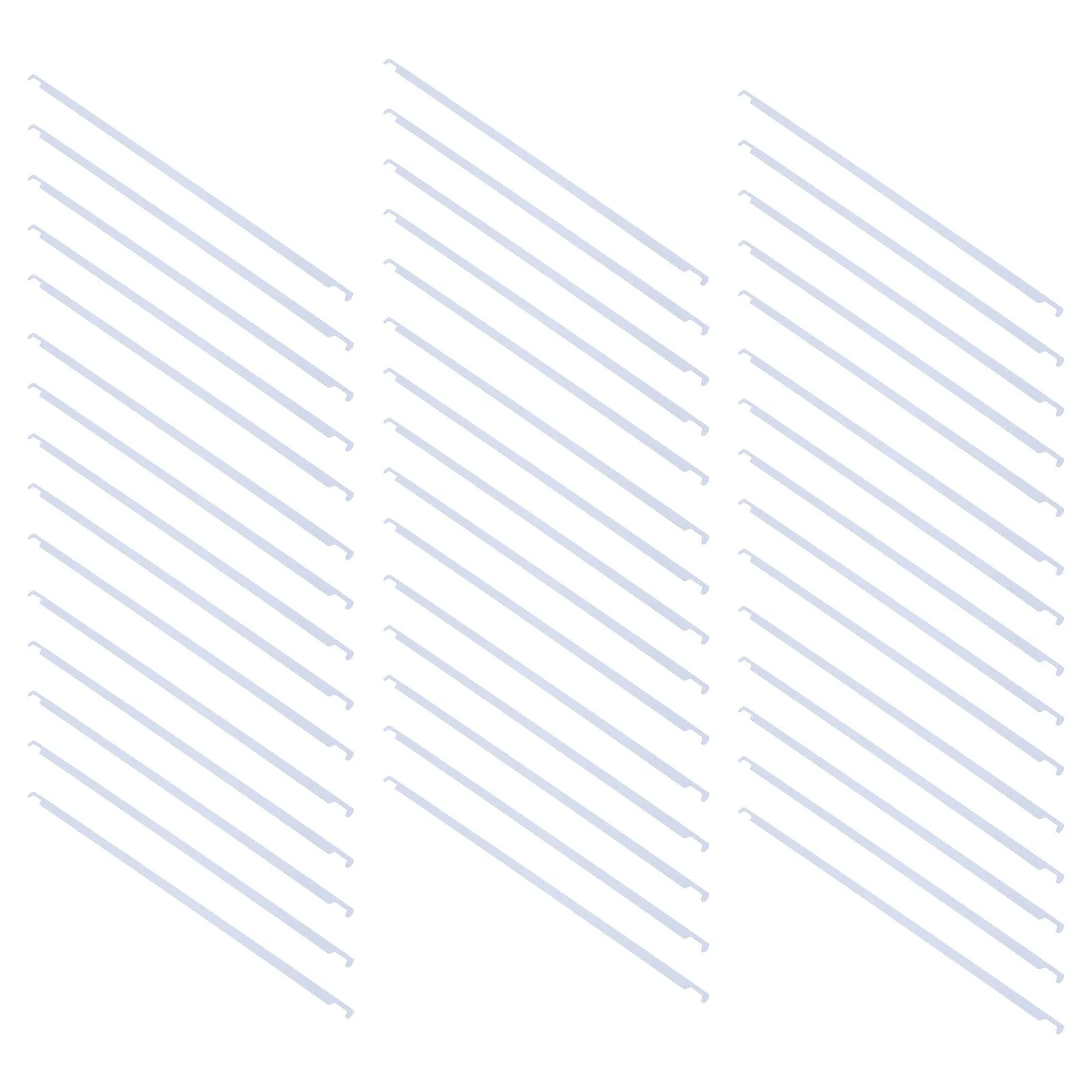 

50Pcs White Metal Hanging File Rails Durable Heavy Duty Document Organizer Frame Bars for Office School Home Filing System