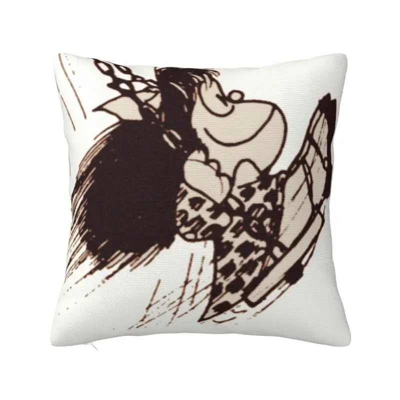 Laptop Skins Sleeves Mafalda Throw Pillow Covers Bedroom Decoration Quino Cartoon Manga Outdoor Cushions Square Pillowcase