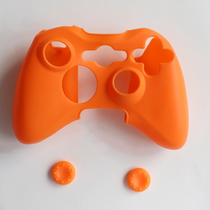 Silicone Protective Skin Case for XBox 360 Gamepad Rubber Shell Skin For Xbox 360 Controller + 2 Thumb Grips Caps