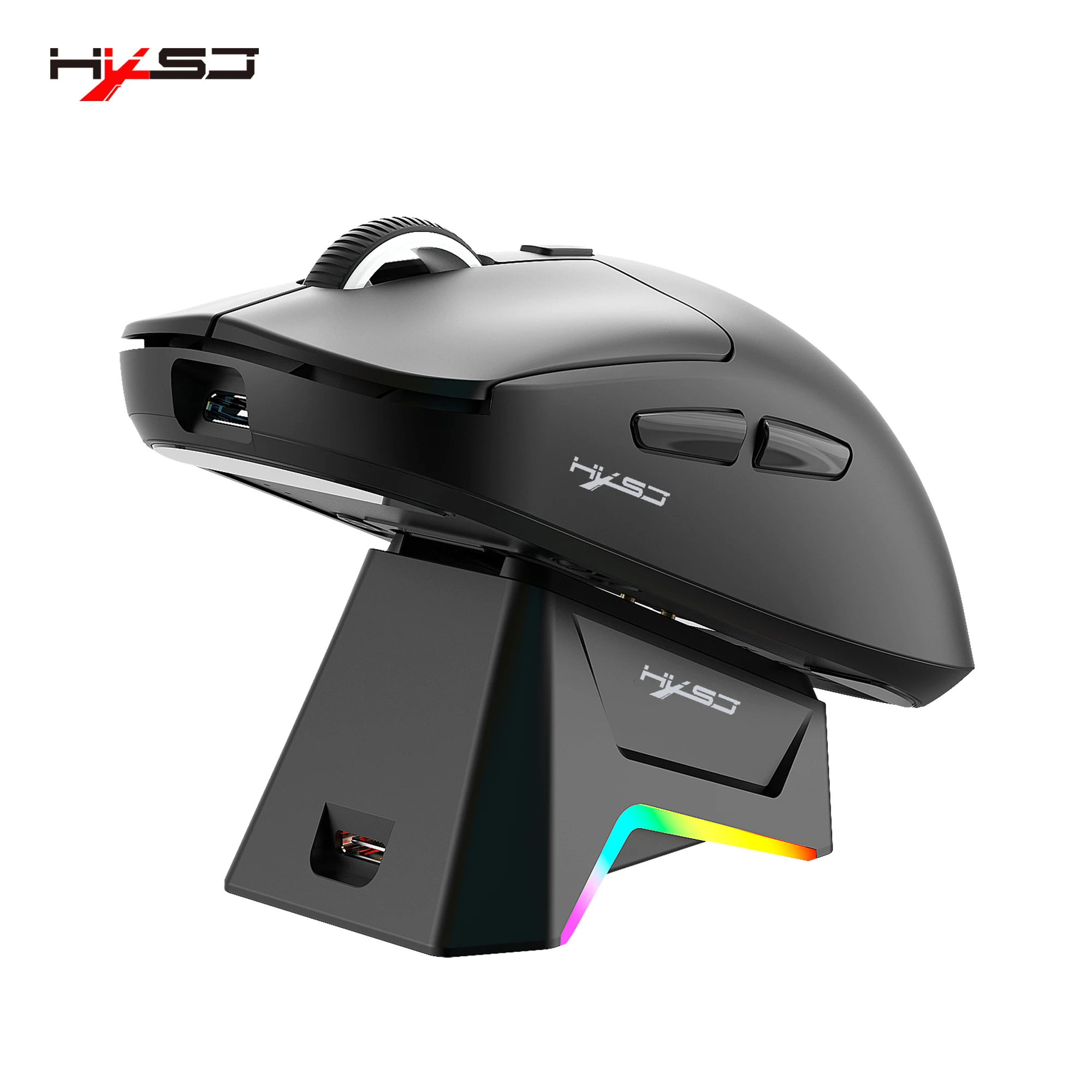 HXSJ T10 New Arrival Wireless Gaming Mouse 3D Style 6 Buttons Optical Mouse Right Lightweight Design Charging Dock for Laptop