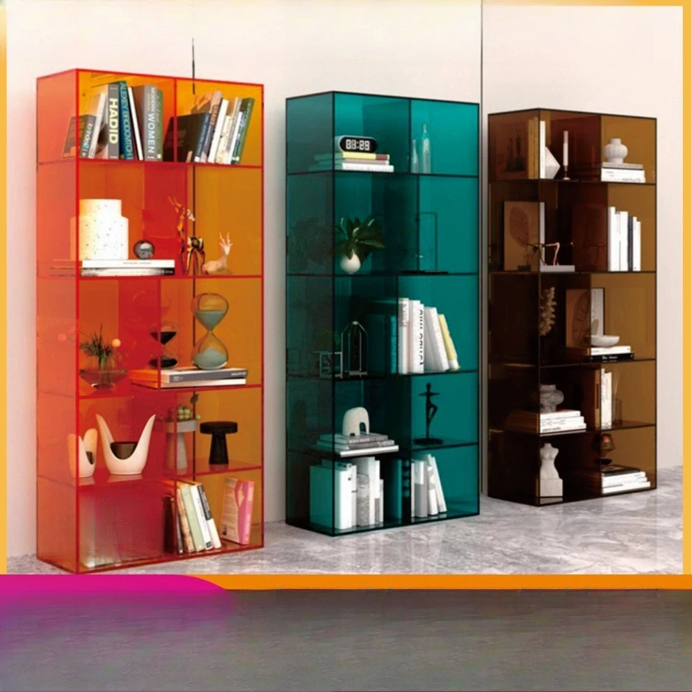 Acrylic display cabinet household transparent gradual change color acrylic figure tide play