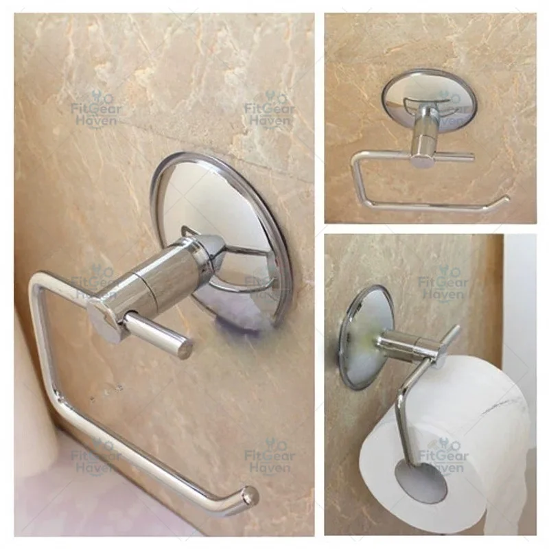 Suction Cup Toilet Paper Bathroom Tissue Holder Kitchen Suction Cup Tissue Home Toilet Paper Roll