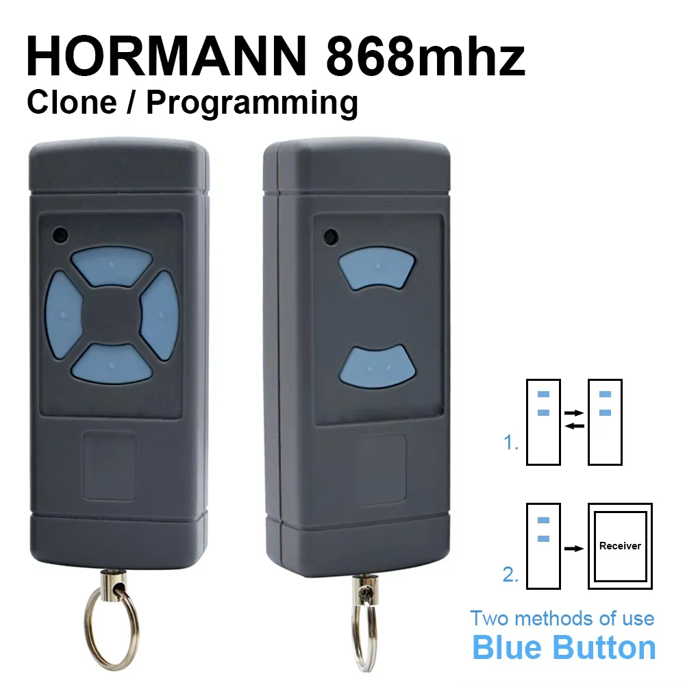 Control 868mhz HORMANN Command Hand Transmitter 868 Mhz Key chain Gate HSM2 Hsm4 HSE2 Hse4 HS2 Hs4 Garage Door Remote Two Way