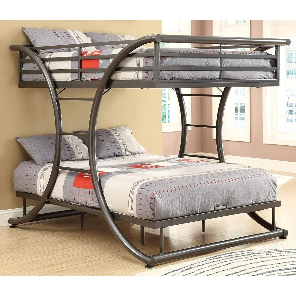 Coaster Home Furnishings Stephan Full over Full Bunk Bed Gunmetal bunk beds  bedroom set  bedroom furniture