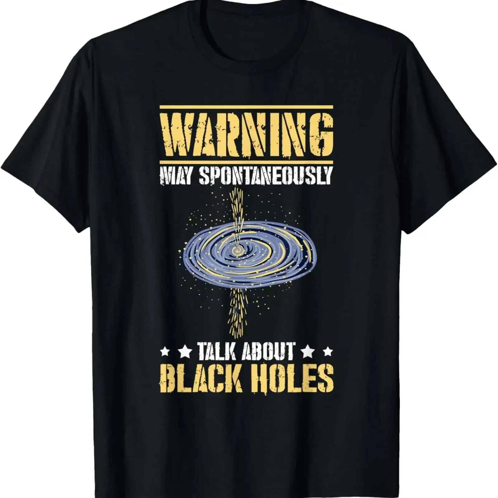 Black Hole Space Light Galaxy Universe Milky Way Gravity T Shirt vintage Washed graphic Slightly Casual designer clothes