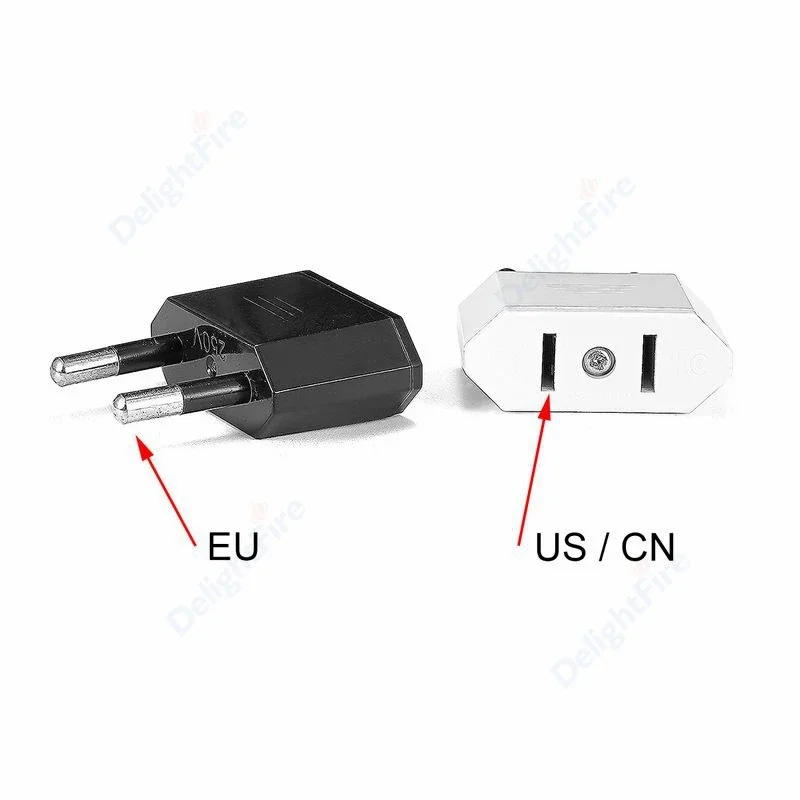 Adaptador de enchufe de viaje de la UE, enchufe americano CN, enchufe europeo, adaptador de corriente eléctrica de CA