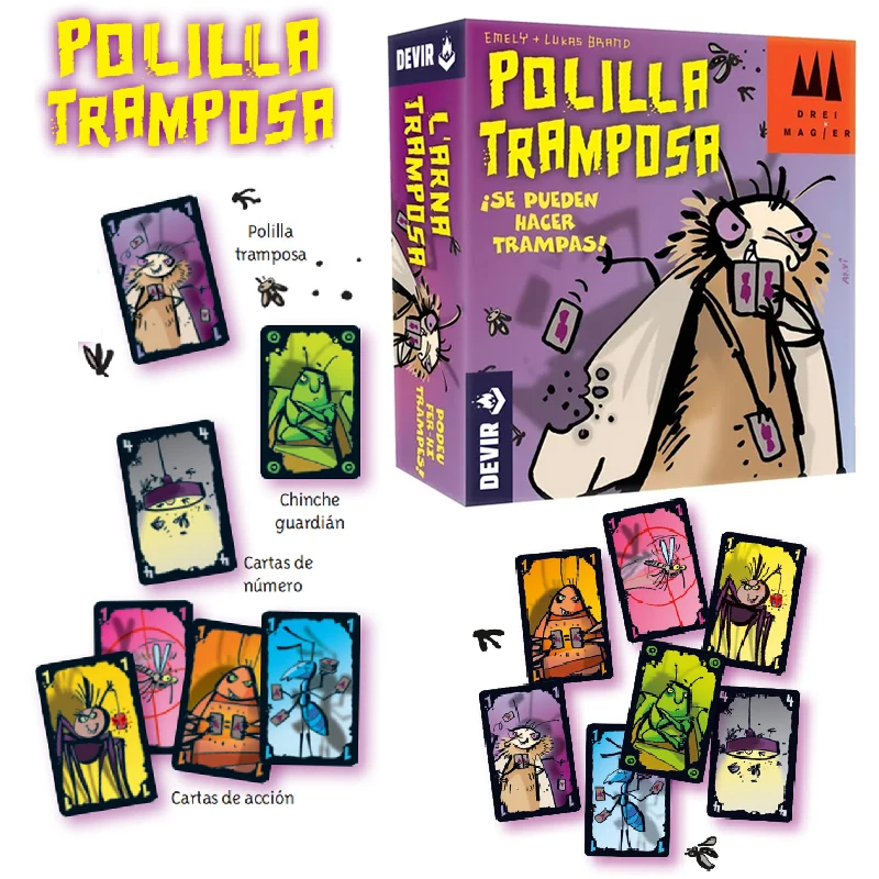 Spanish Polilla Tramposa Card Game Cheating Moth Board Deck Uego Cartas Game Strategy Board Family Game Toys For Party