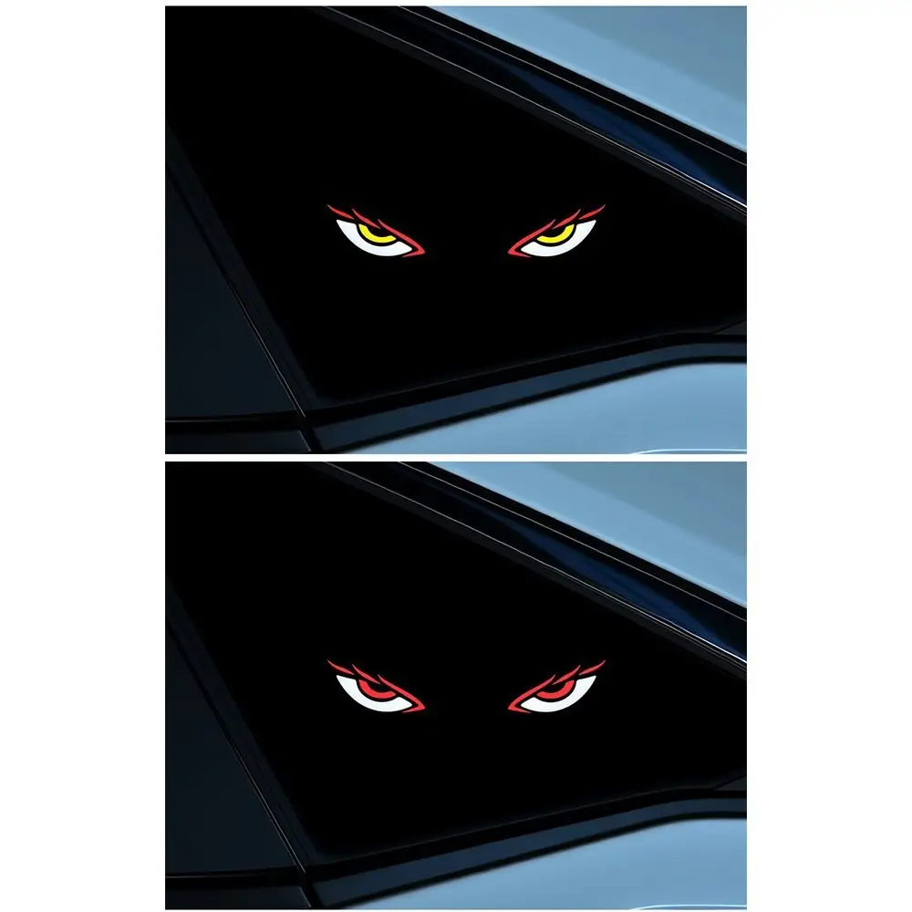 Solar Powered Solar Demon Eye Light Wireless USB Rechargeable Car Neon Light Suction Cup Warning Vehicle Signal Lights