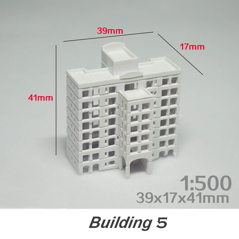 3Pcs Miniature Building House Model Scale 1:500 Assembly Architecture Materials Diorama Kits