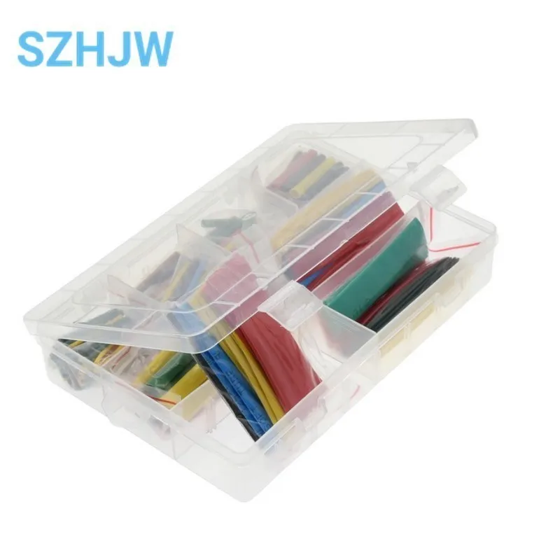 127-530pcs Heat Shrink Tube Thermoresistant Heat-shrink Tubing Wrapping Kit Electrical Connection Wire Cable Insulation Sleeving