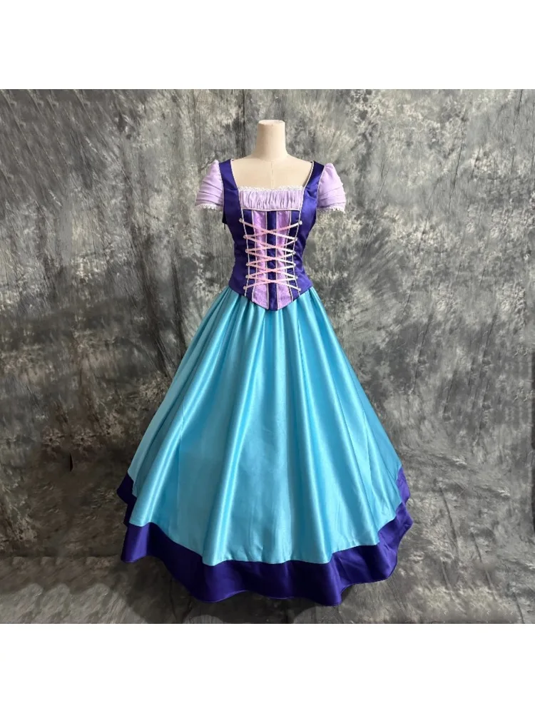 Meerjungfrau Prinzessin Kleid Cosplay Blaues Ariel Damenkleid Kostüm Maßgeschneidertes Ballkleid Partykleid Halloween Weihnachtsanzug Fantasie