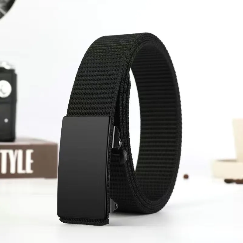 Automatischer Metallschnallen-Golfgürtel aus Canvas, gewebter Nylon-Freizeitgürtel für Herren, taktischer Gürtel für Outdoor-Sport, atmungsaktiver Jeans- und Hosen-Gürtel – Detail 17