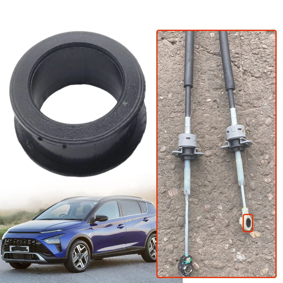 

Комплект для ремонта троса переключения передач: втулка, наконечник, уплотнительная прокладка для Hyundai i20 MK3 T-GDI, Bayon BC3, Bayon MT