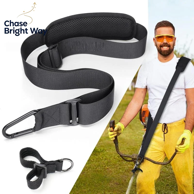 Adjustable Lawn Mower Backpack Straps Breathable Nylon Padded Shoulder Harness Non-slip for Professional Gardeners Yard Work