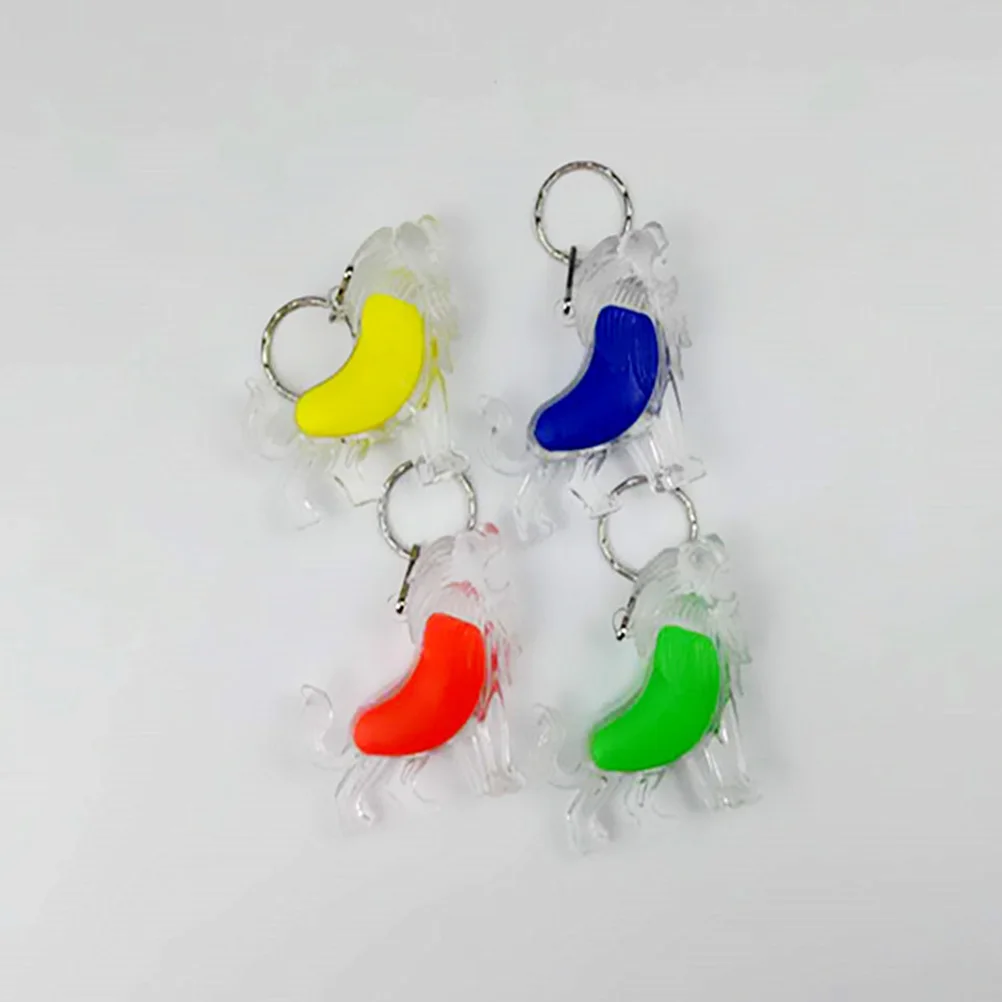 

12 Pcs Keychain LED Luminous Keychain Ring Cartoon Pendant Key Ring Decorative Kids Party Favor Glow Accessory
