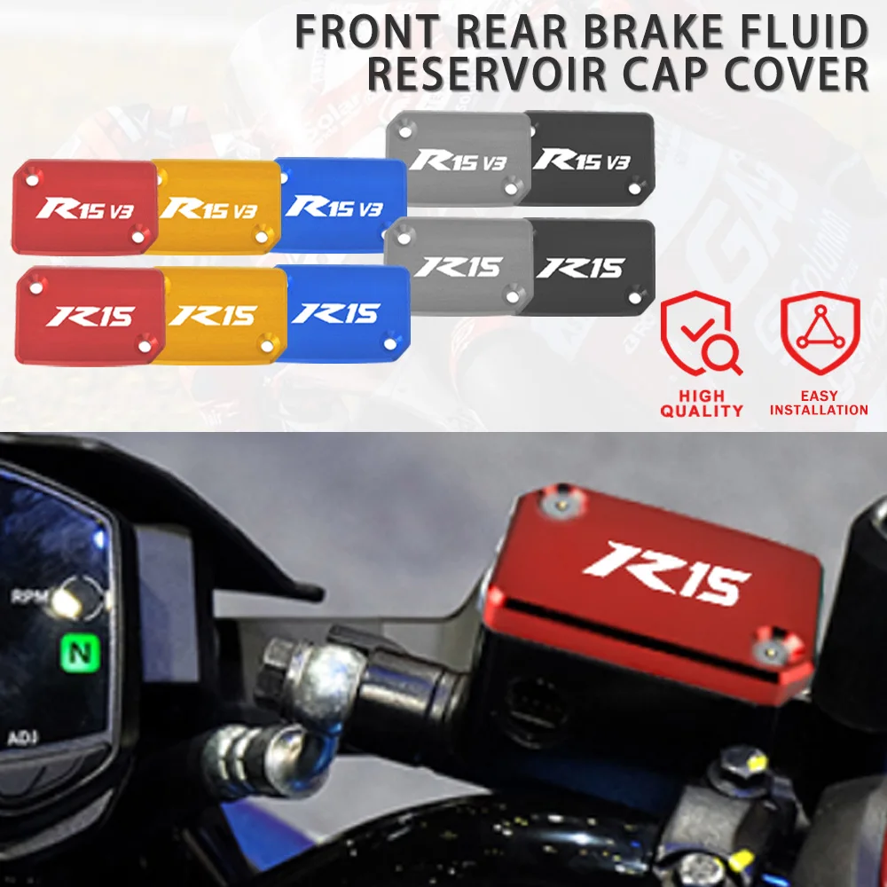 

1PCS Aluminum Motorcycle Front Brake Fluid Reservoir Oil Cup Cap Master Cylinder Cover For YAMAHA YZF R15 V3 2017-2020 2019 2018