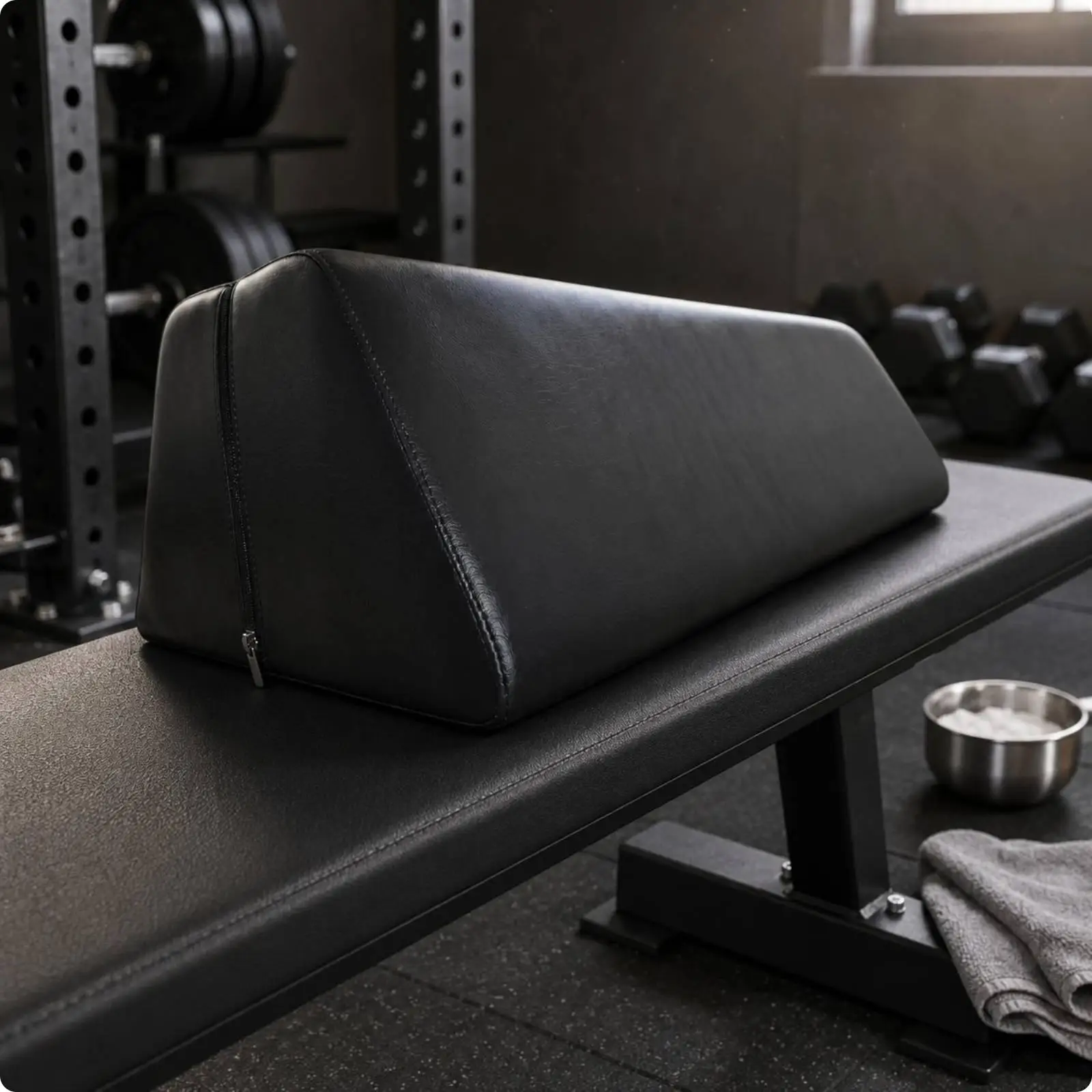 Arm Strength Trainer Sponge Leather Fitness Pad Triceps Wedge Exercise Support Cushion for Gym
