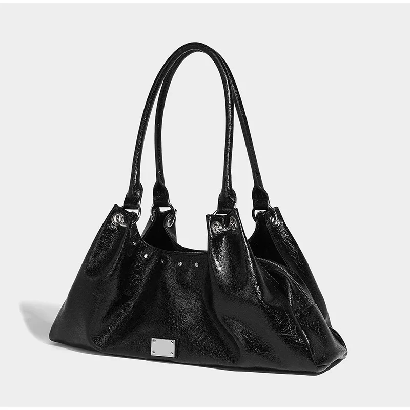 

Luxury Niche Design Women's Retro Shoulder Bag Advanced Lazy Style Underarm Bag Large Capacity Wear-resistant Commuter Tote Bag